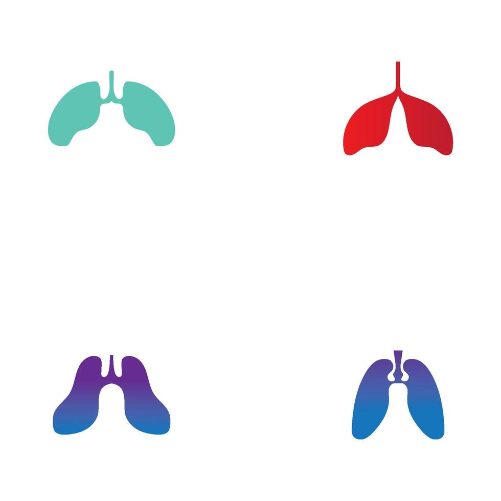 organ lungs logo illustration design template vector