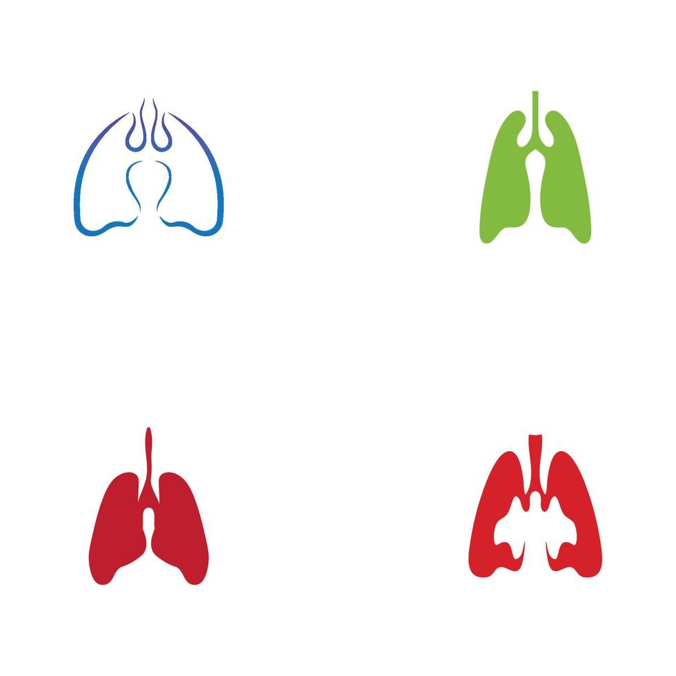 organ lungs logo illustration design template vector