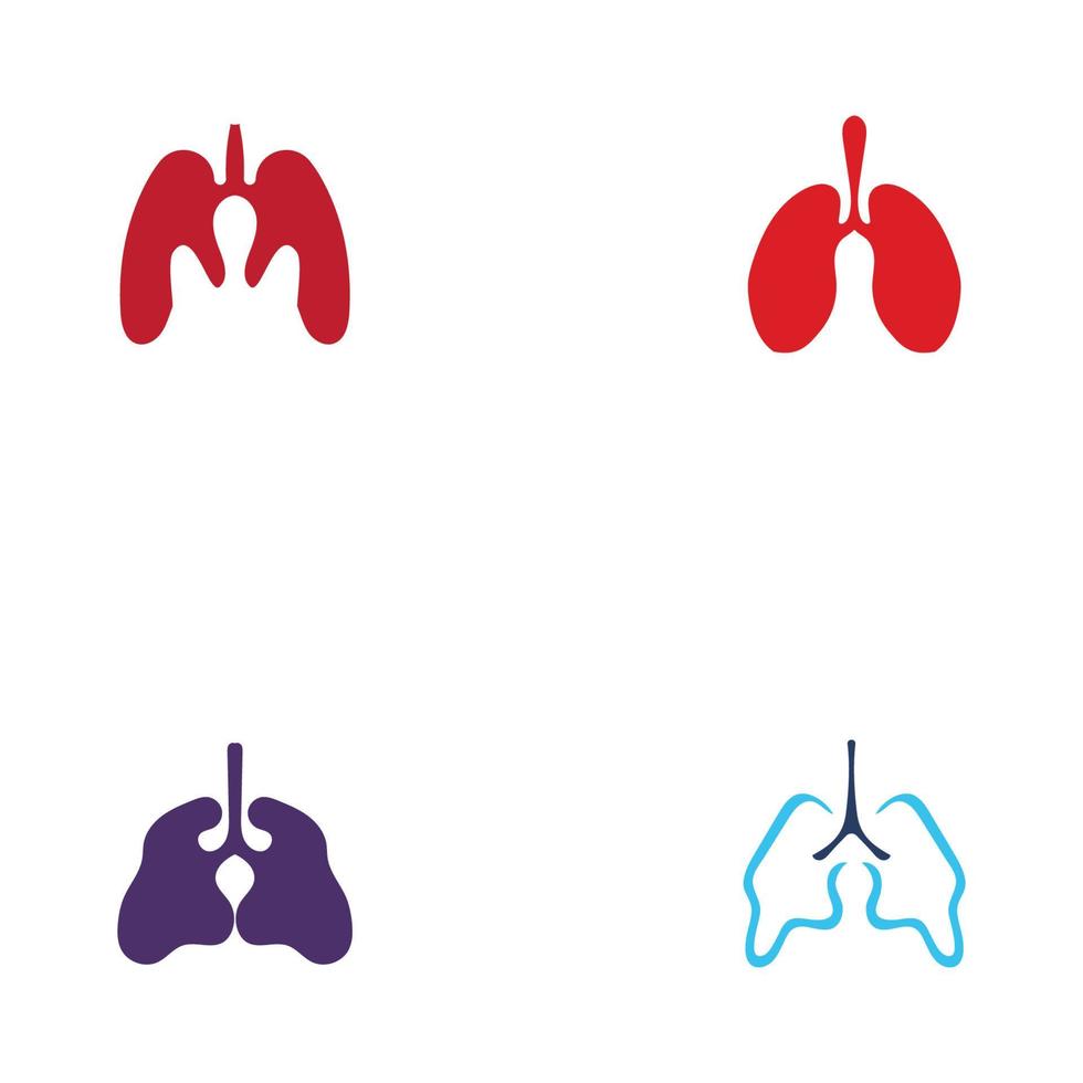 organ lungs logo illustration design template vector