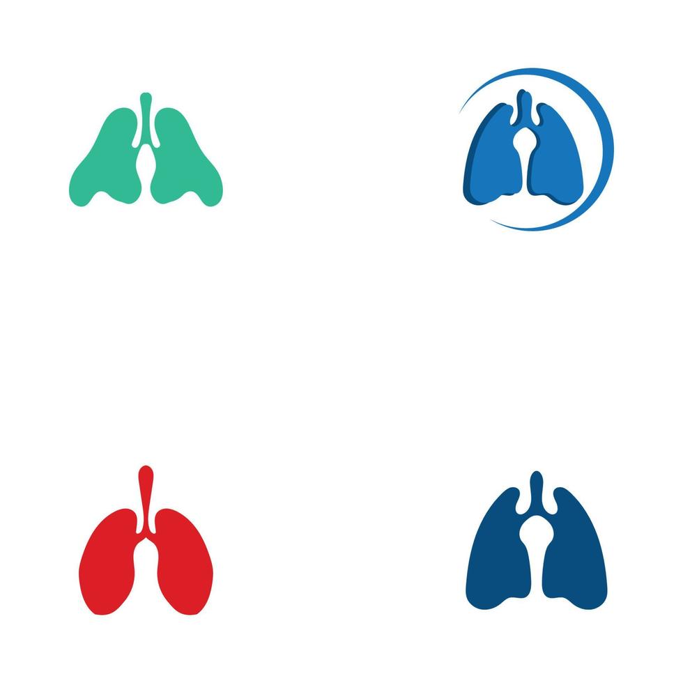 organ lungs logo illustration design template vector