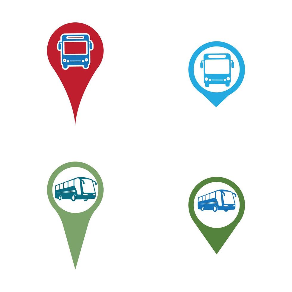 bus station location map pointer sign vector