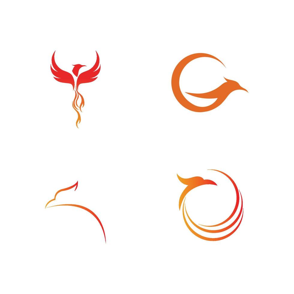 Ilustración de vector de diseño de logotipo de Phoenix