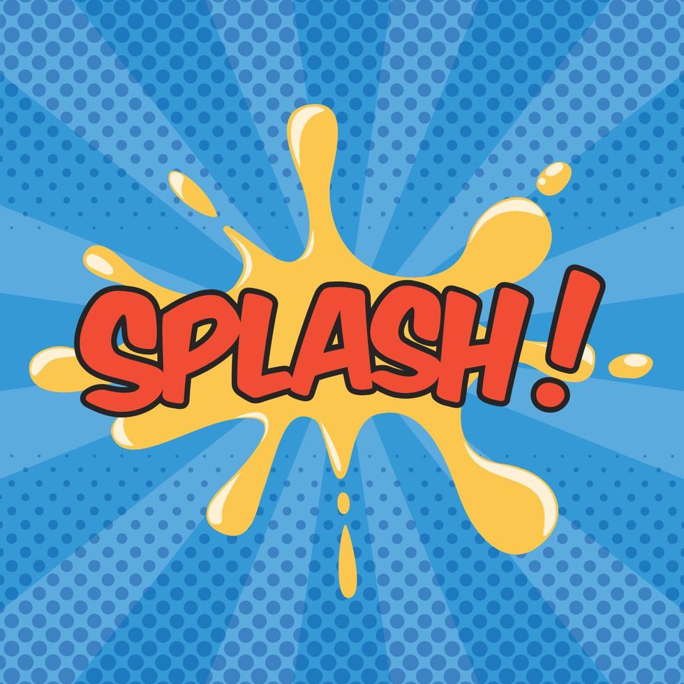 Splash Wording Sound Effect for Comic Speech Bubble vector