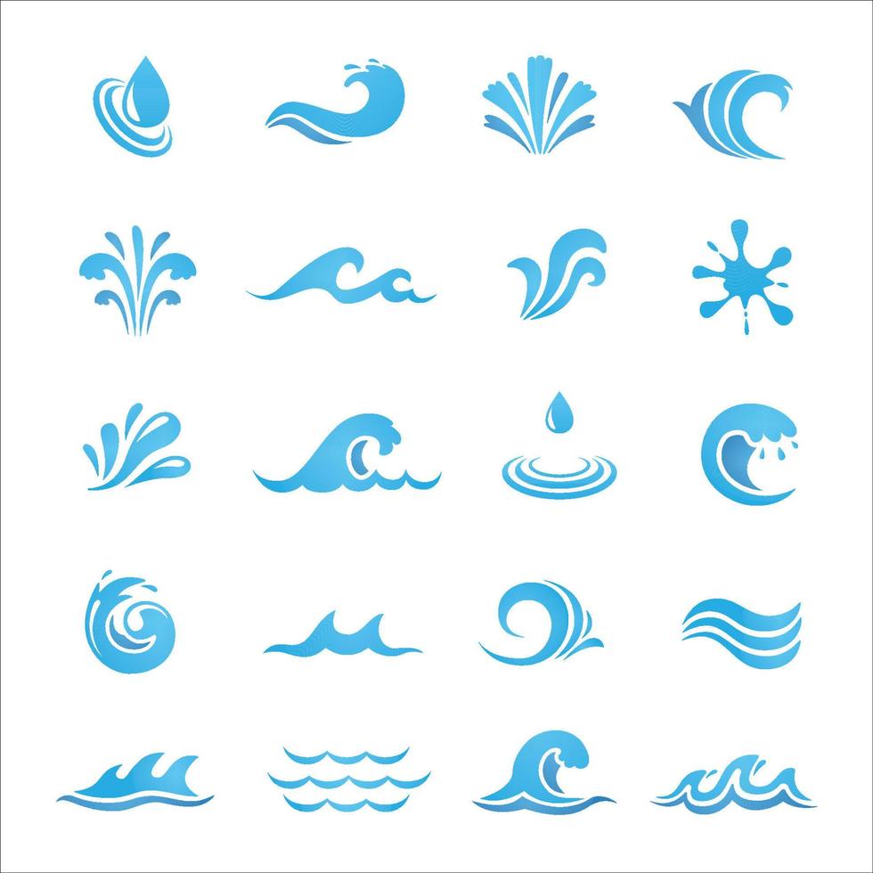 elementos de diseño de agua. se puede utilizar como diseño de icono, símbolo o logotipo vector