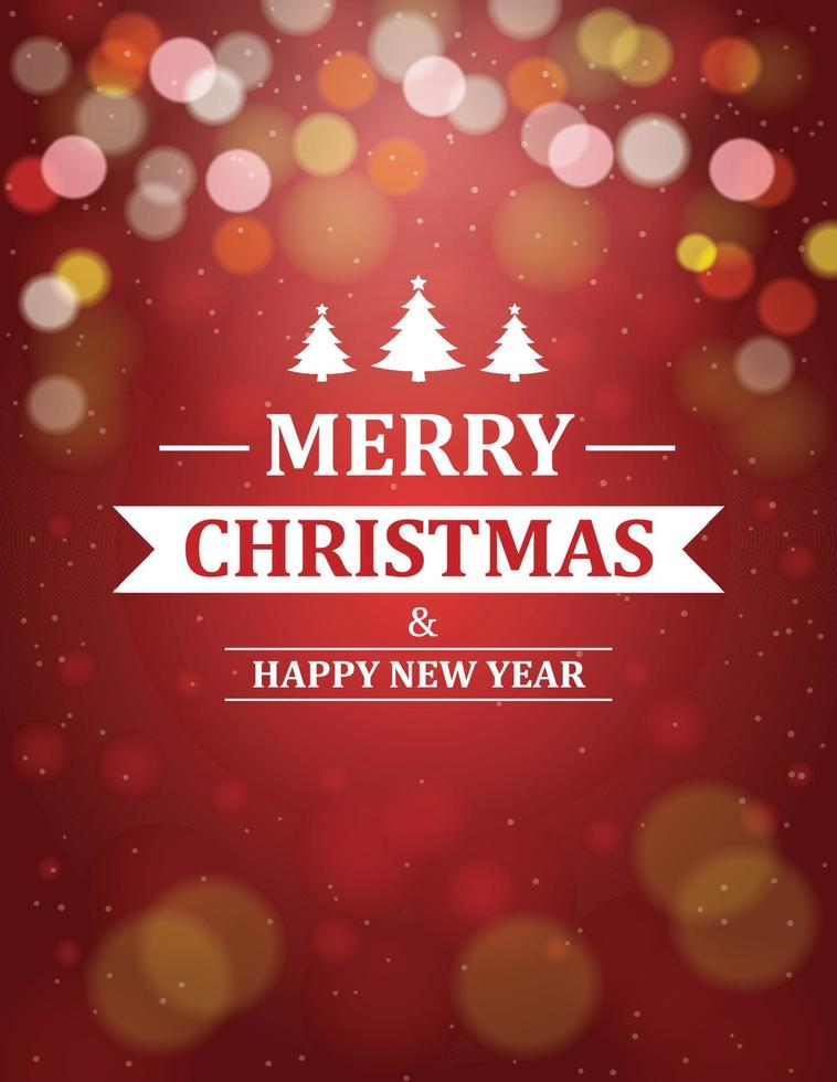 Christmas Background with Typography. Greeting Card and Poster Design vector