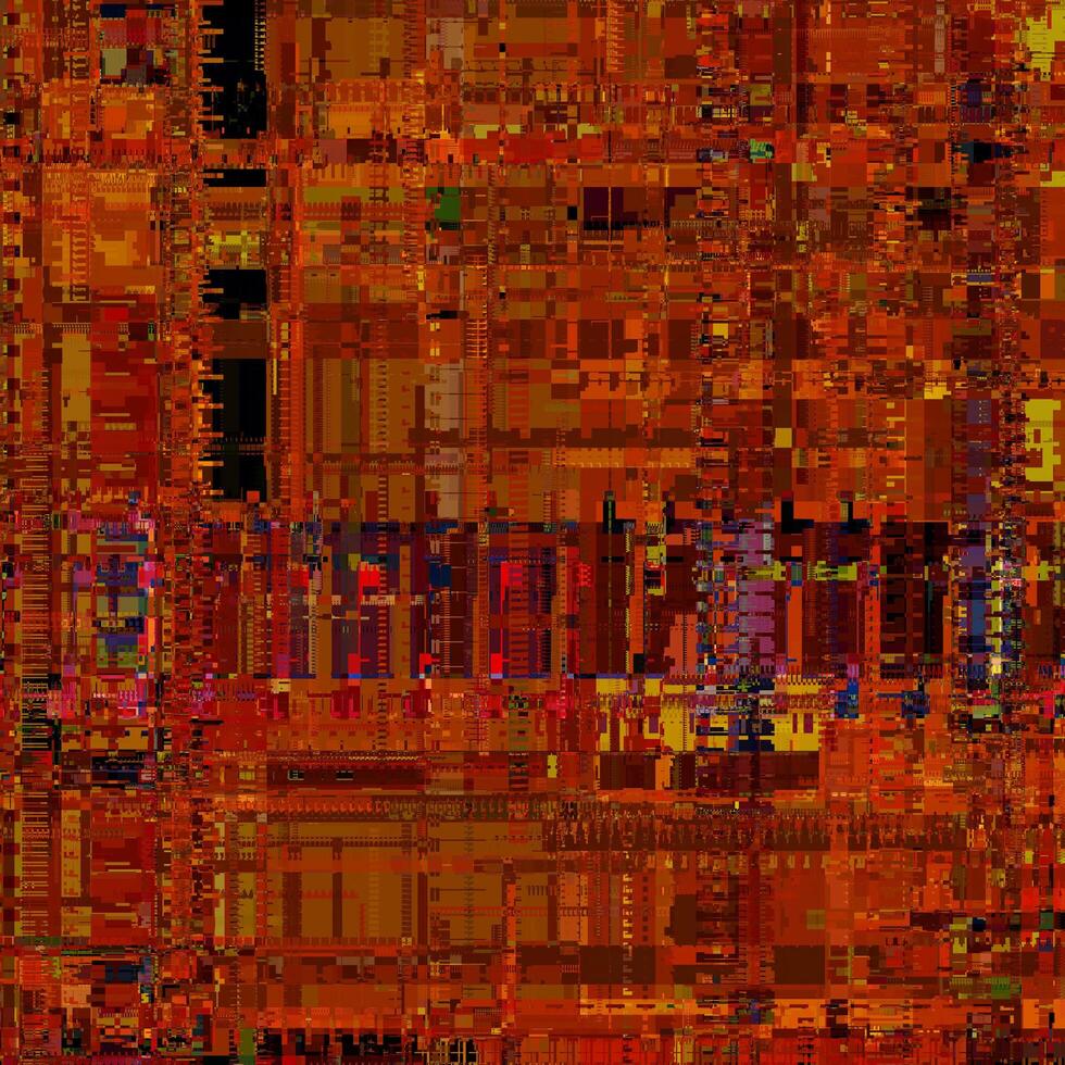 orange unique glitch textured signal abstract abstract pixel glitch error photo