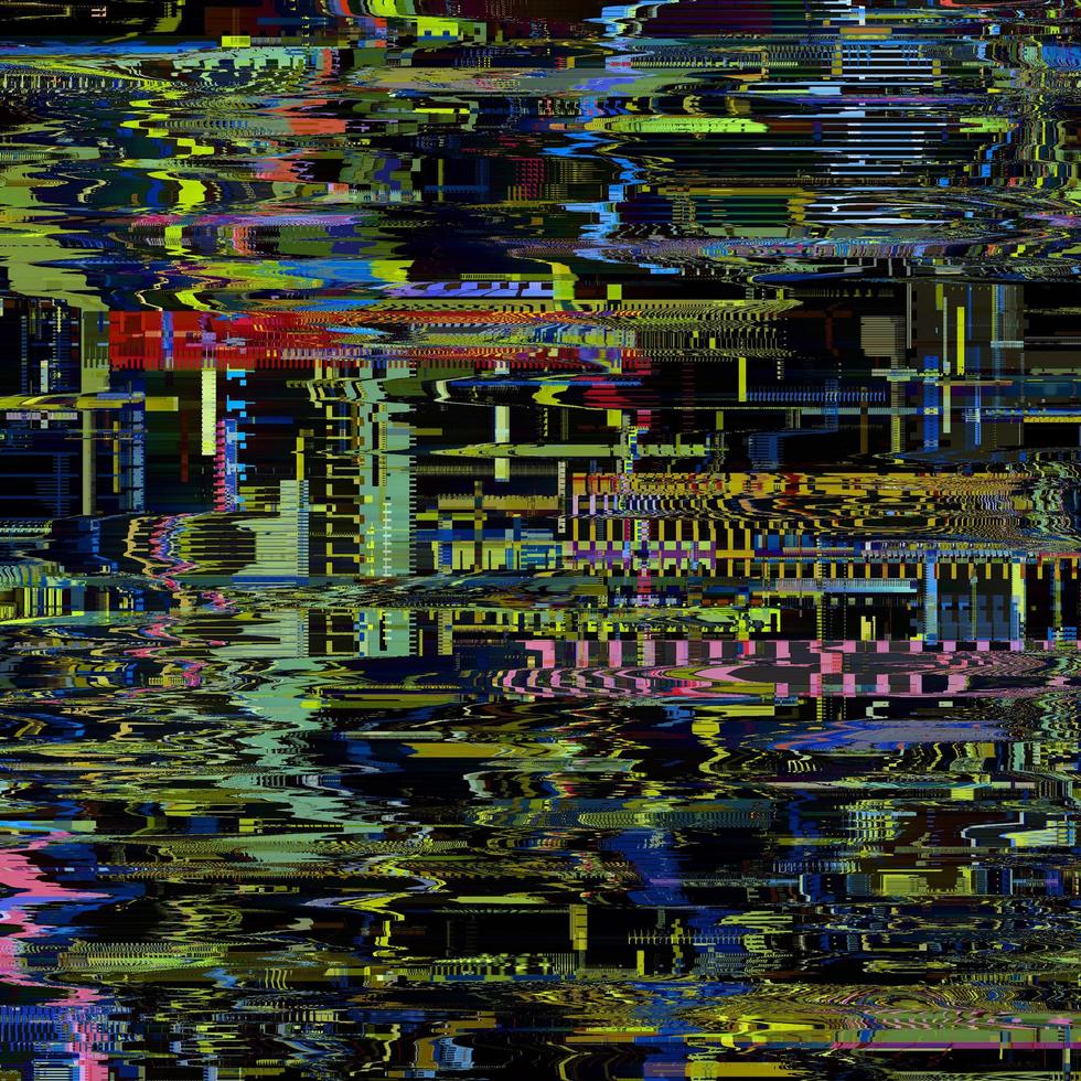 colorful unique glitch textured signal abstract abstract pixel glitch error photo