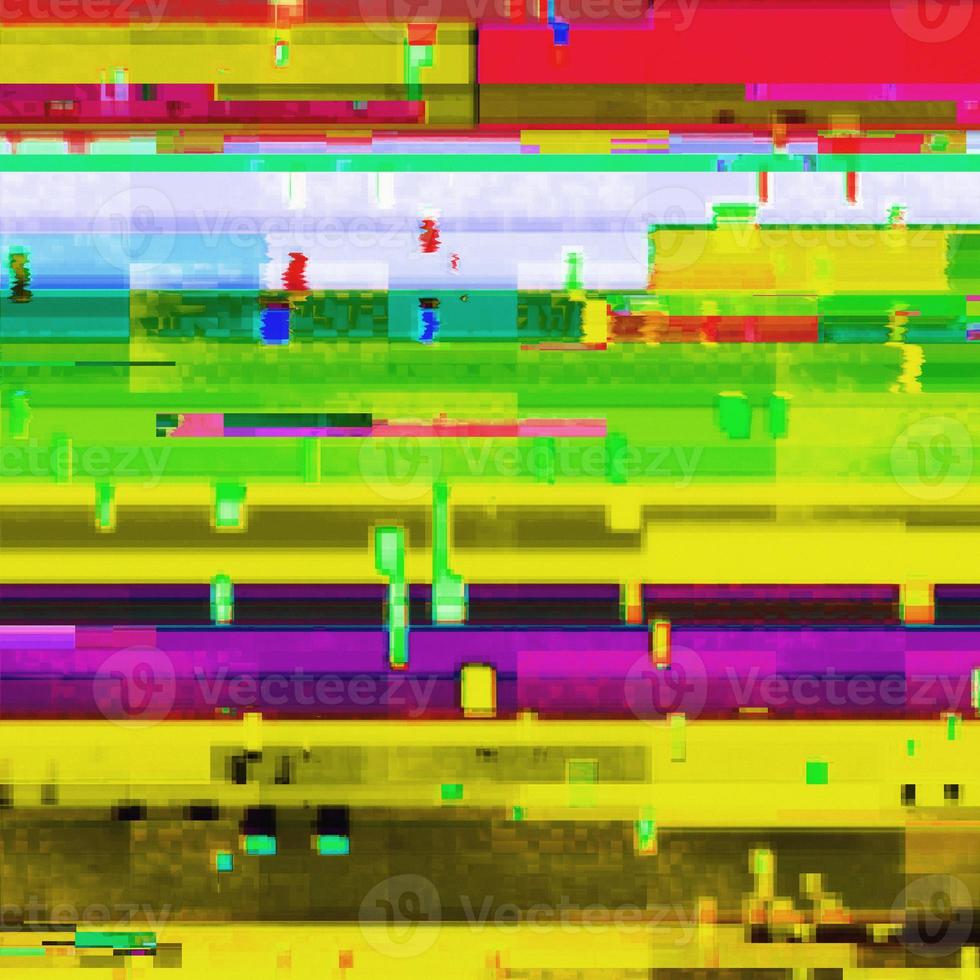 abstract light green and yellow glitch unique digital grain damage pixel noise grunge colorful texture. photo