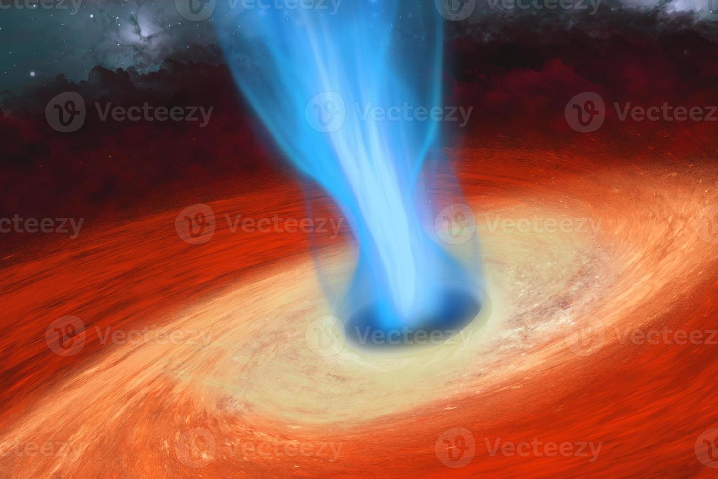cosmos naranja claro agujeros de galaxias universo y agujero negro sobre estrella en negro foto