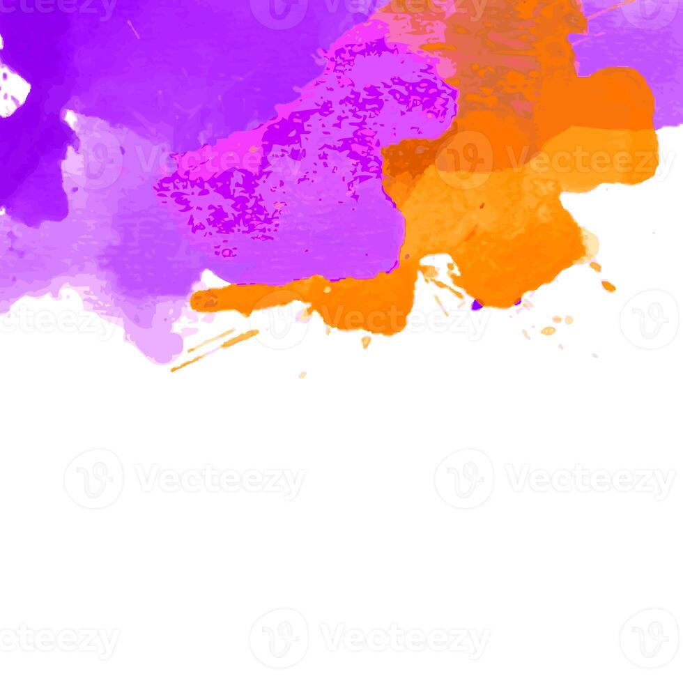 light purple colorful abstract watercolor geometric pattern with color splashing on white. photo