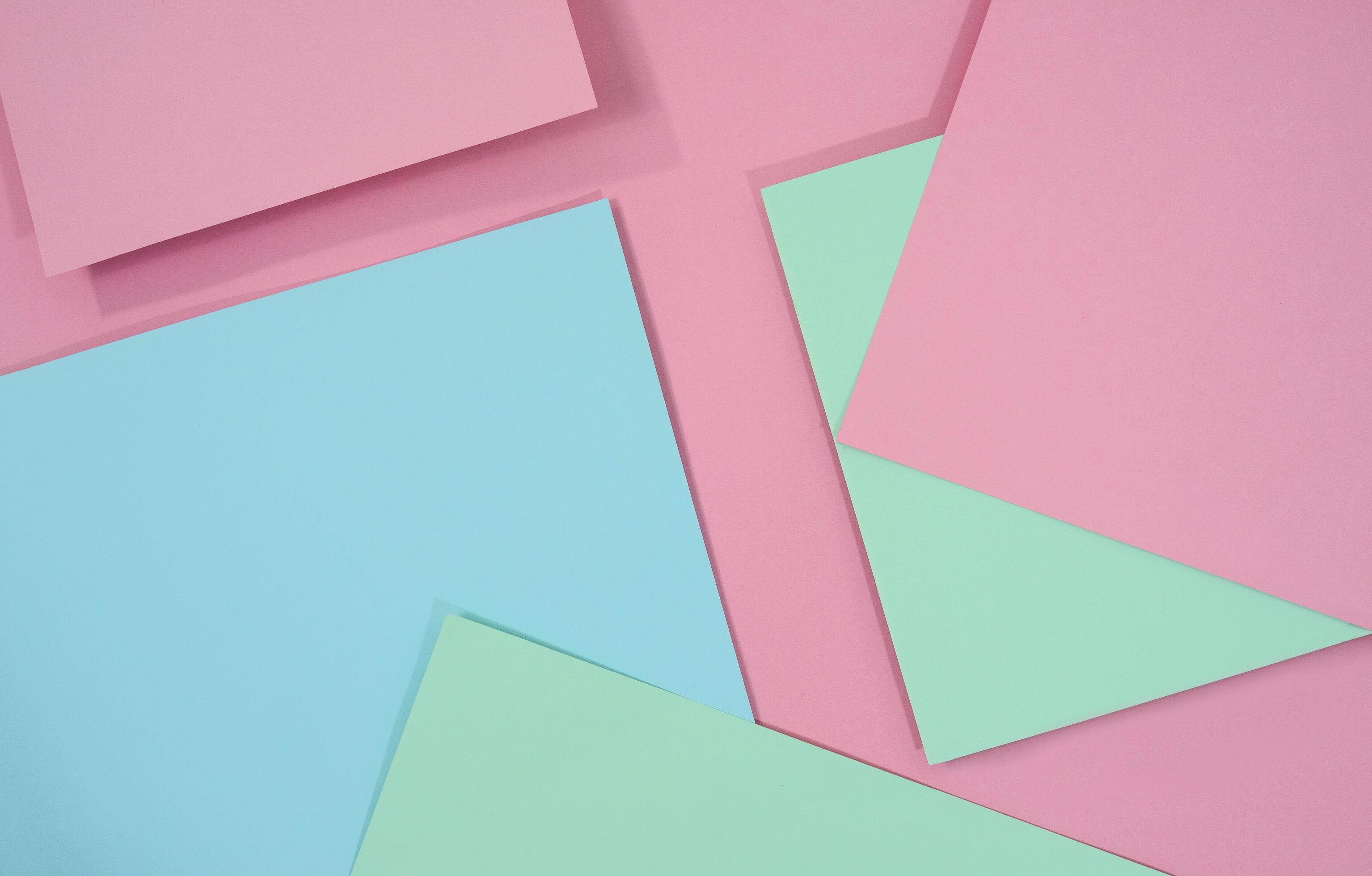 colorful abstract pop up paper background. 3d background in pastel