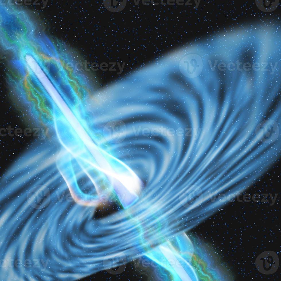 luz azul cielo cosmos galaxias agujeros universo y agujero negro sobre estrella en negro foto