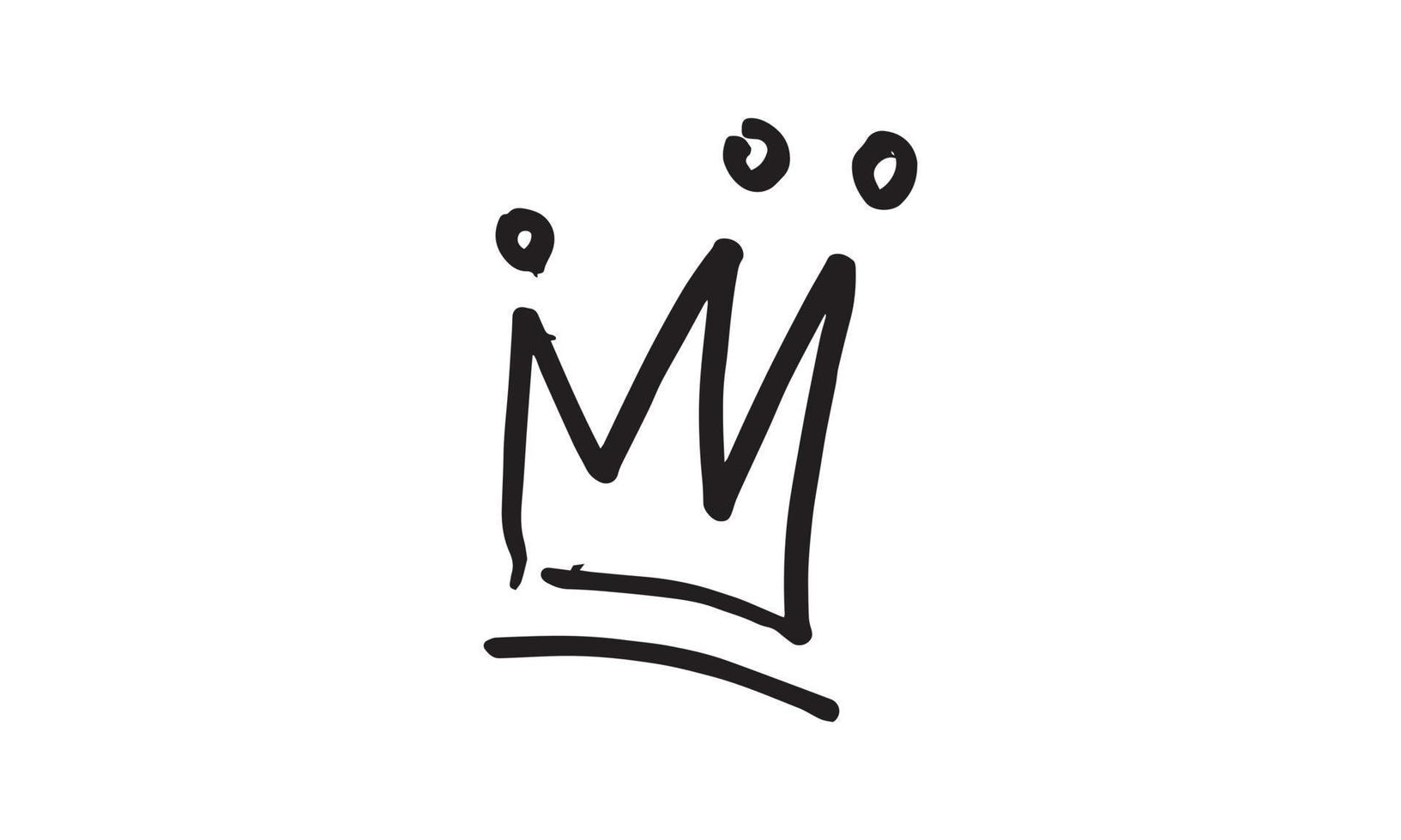 a hand drawn illustration of crown. simple and minimal vector design for element decoration. pencil sketch drawing in graphic.