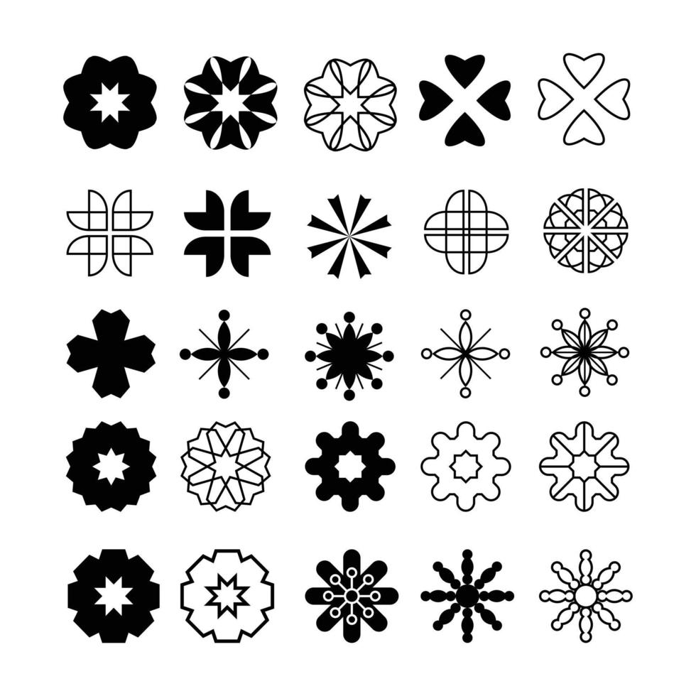 the various styles of star collection set. various shapes of star ...