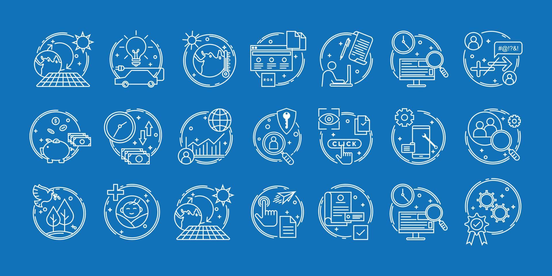 collection set of the social issue symbols in a pictogram. linear simple illustration pack. vector drawing in minimalist outline.