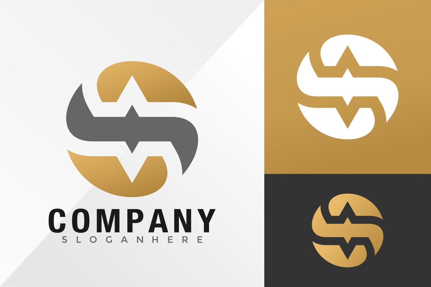 Abstract Letter S Circle Logo Design Vector illustration template