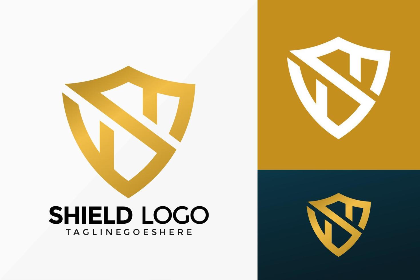 Premium Shield Guard Logo Vector Design. Abstract emblem, designs concept, logos, logotype element for template.