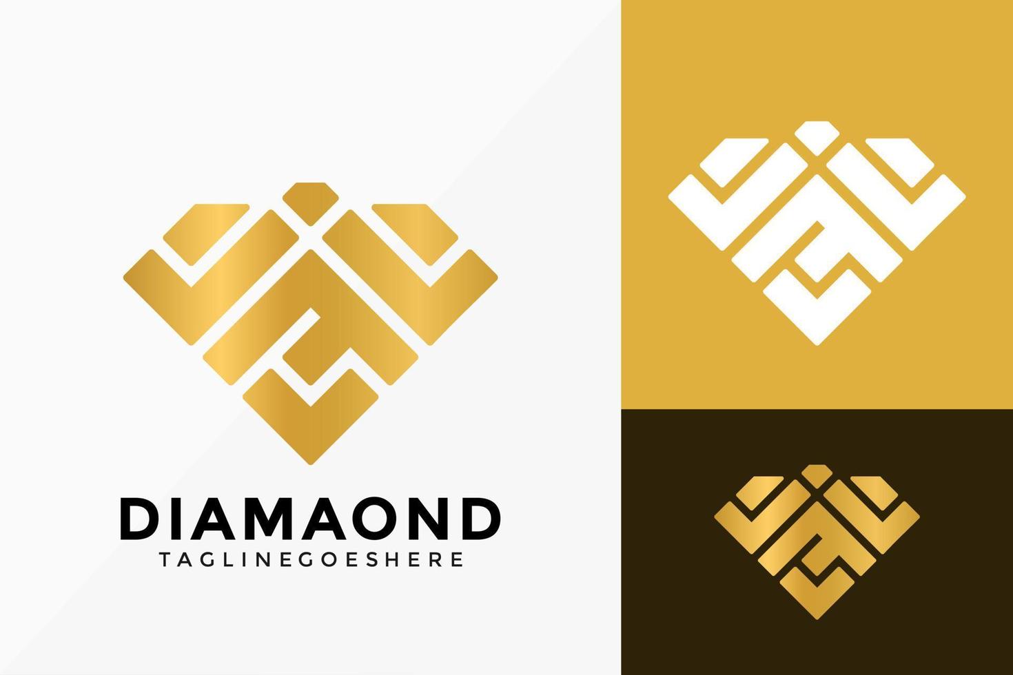 Premium Letter A Diamond Logo Vector Design. Abstract emblem, designs concept, logos, logotype element for template.