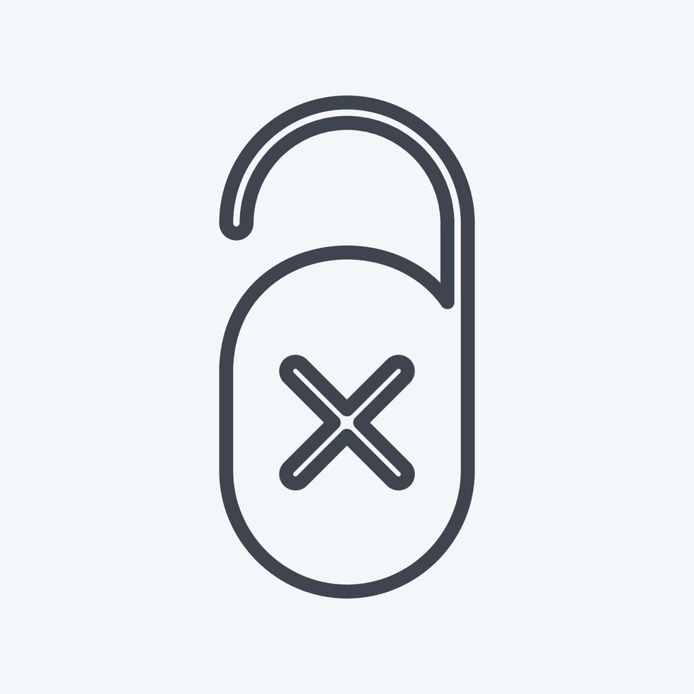 Icon Do not Disturb - Line Style - Simple illustration,Editable stroke vector