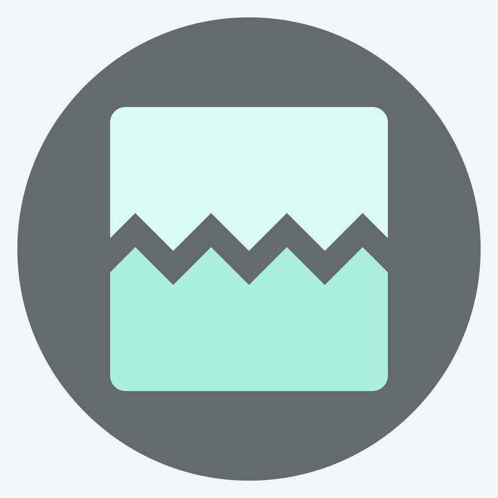 Icon Broken Image - Flat Style - Simple illustration,Editable stroke vector