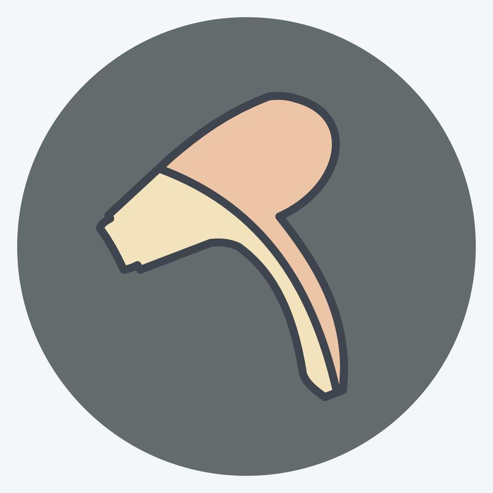 secador de pelo de icono - estilo de color mate - ilustración simple, trazo editable vector