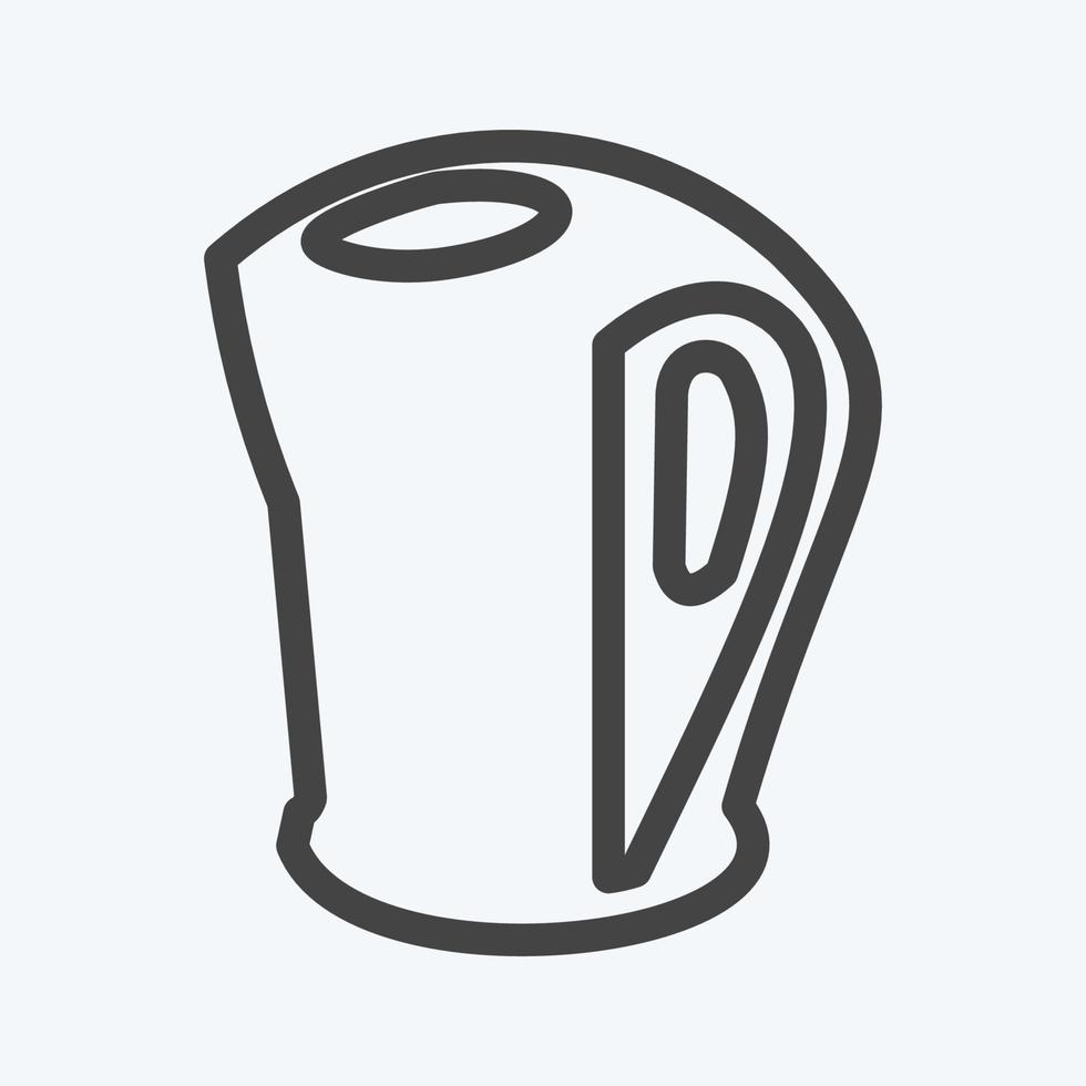 Icon Electric Kettle - Line Style - Simple illustration,Editable stroke vector