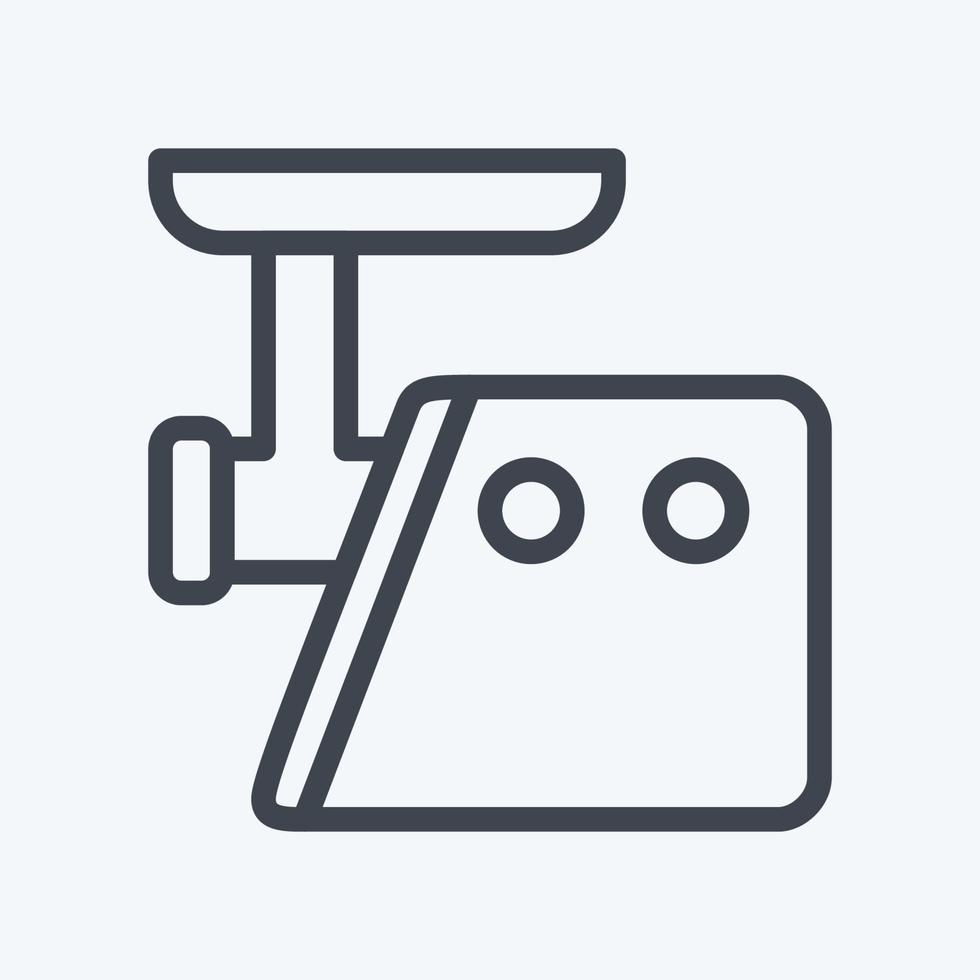 Icon Meat Grinder - Line Style - Simple illustration,Editable stroke vector