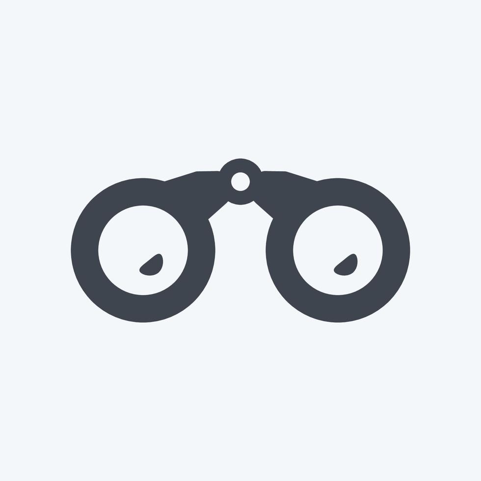 Icon Binoculars - Glyph Style - Simple illustration,Editable stroke vector