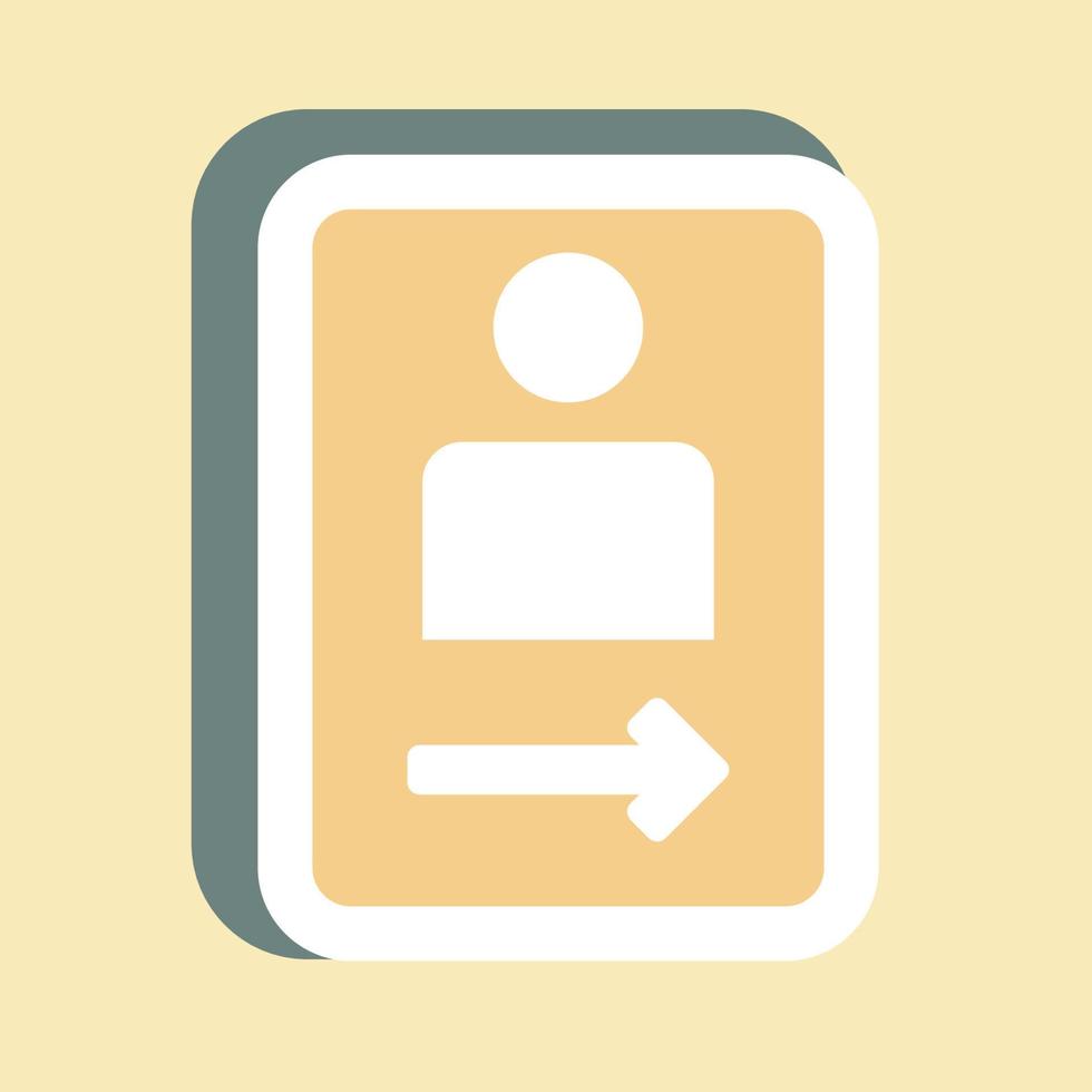 Sticker Rear Camera - Simple illustration,Editable stroke vector