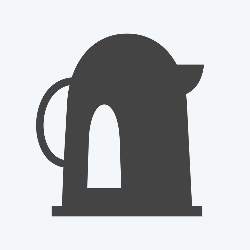 Icon Kettle - Glyph Style - Simple illustration,Editable stroke vector