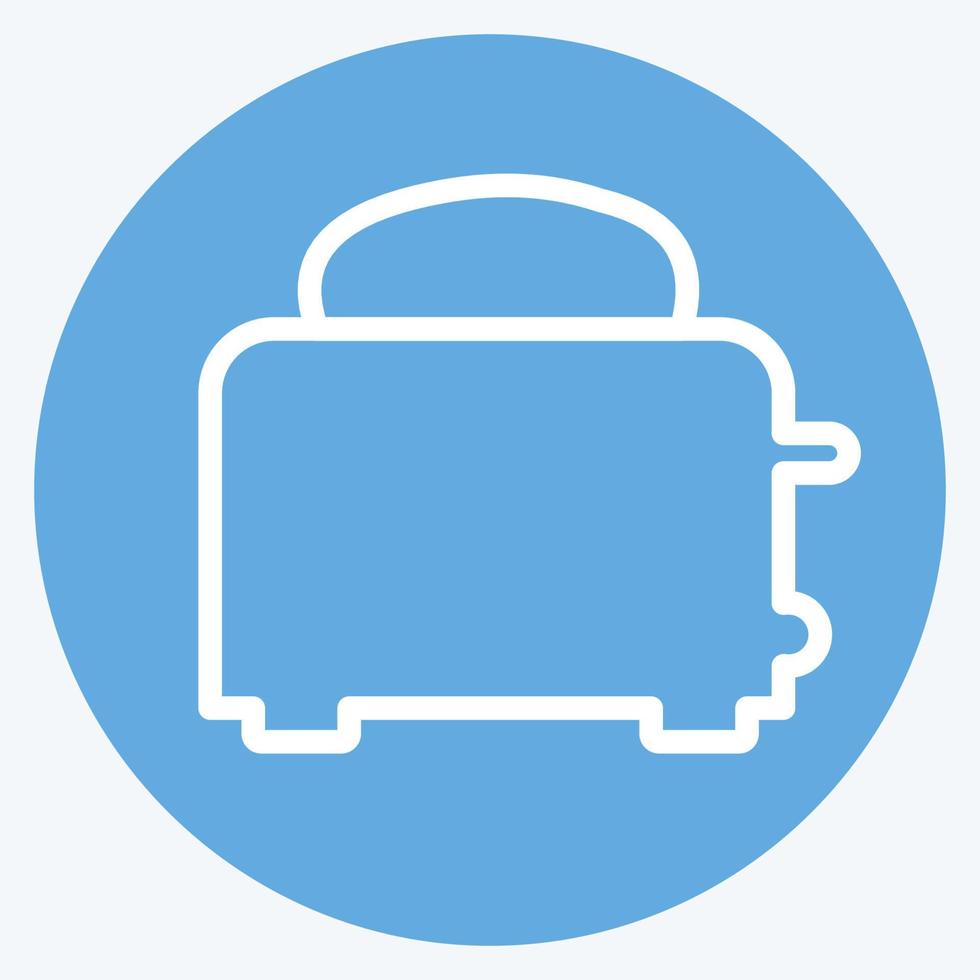 Icon Toaster - Blue Eyes Style - Simple illustration,Editable stroke vector