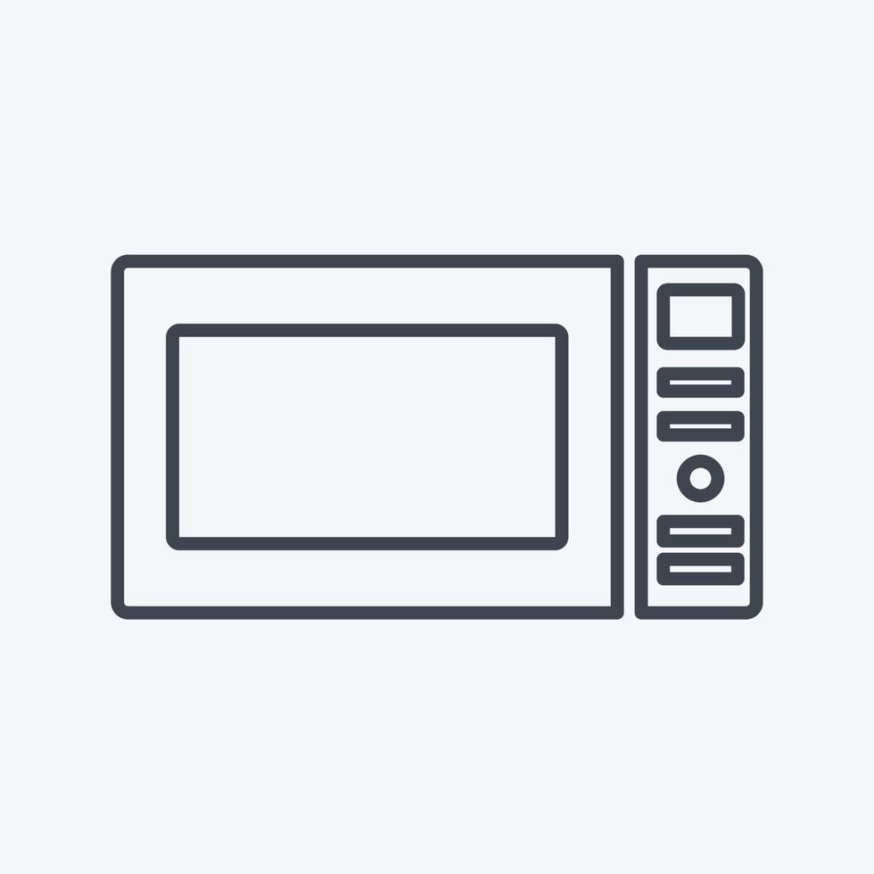 Icon Microwave - Line Style - Simple illustration,Editable stroke vector