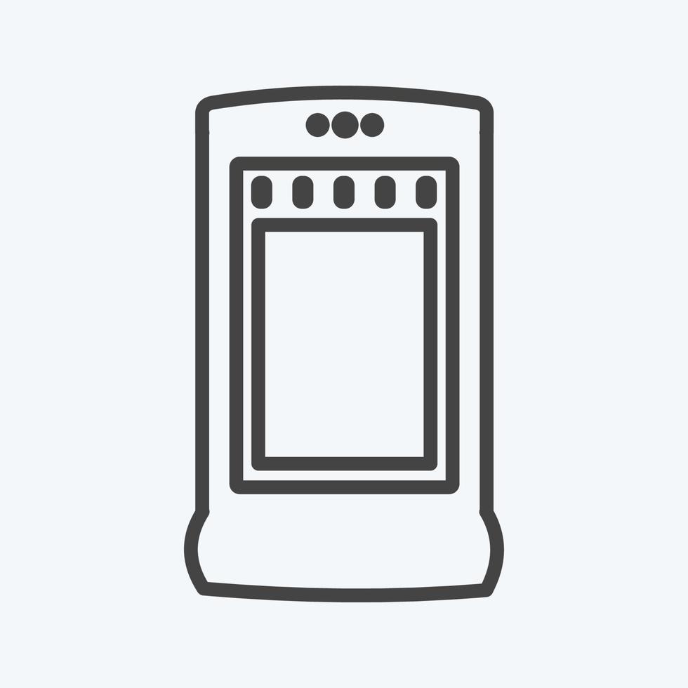 Icon Heater - Line Style - Simple illustration,Editable stroke vector