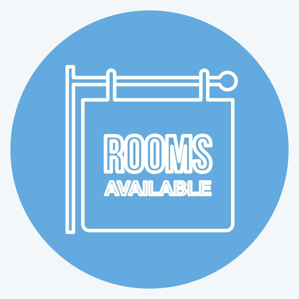 Icon Rooms - Blue Eyes Style - Simple illustration,Editable stroke vector