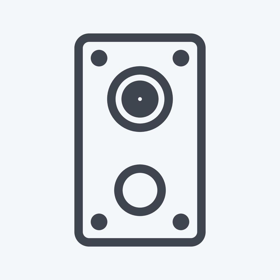 Icon Speakers - Line Style - Simple illustration,Editable stroke vector