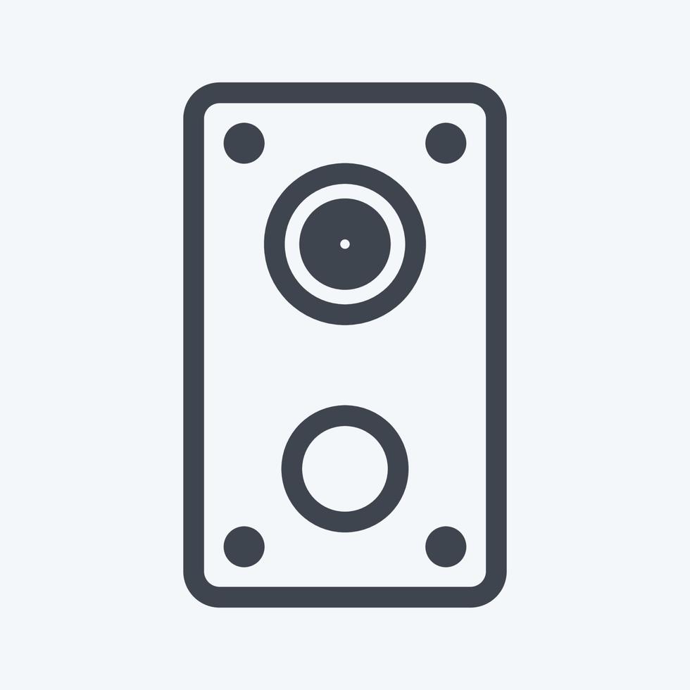 altavoces de icono - estilo de línea - ilustración simple, trazo editable vector