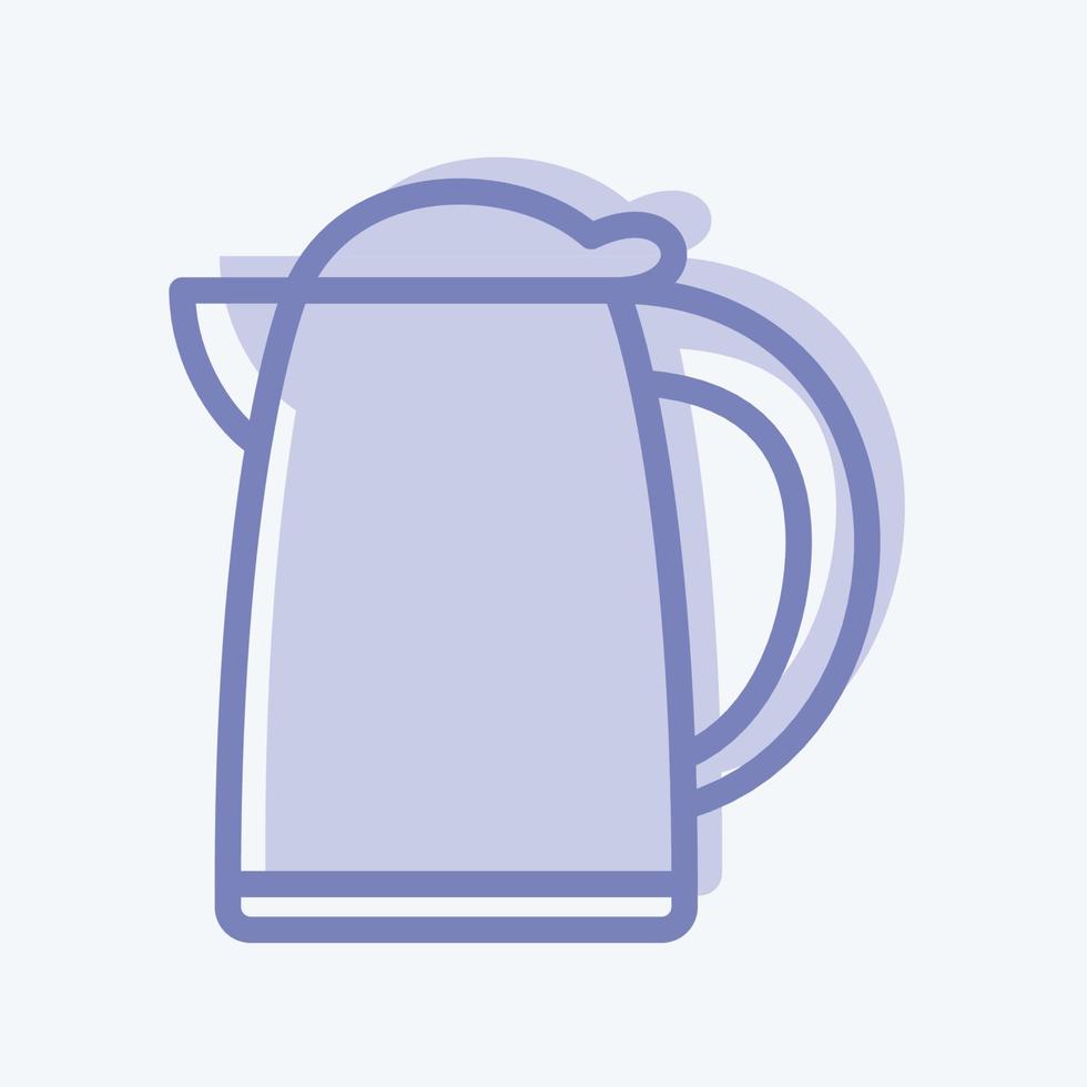 calentador de agua de icono - estilo de dos tonos - ilustración simple, trazo editable vector