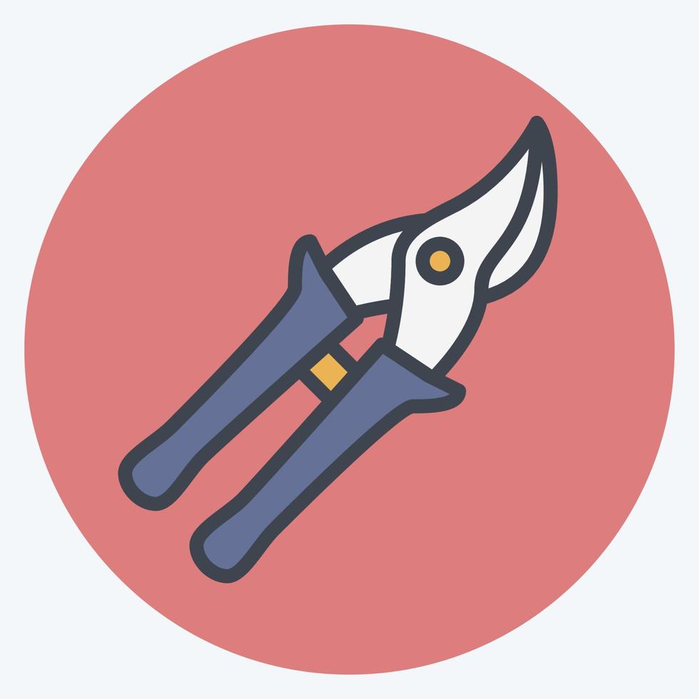 Icon Hand Pruners - Color Mate Style - Simple illustration,Editable stroke vector