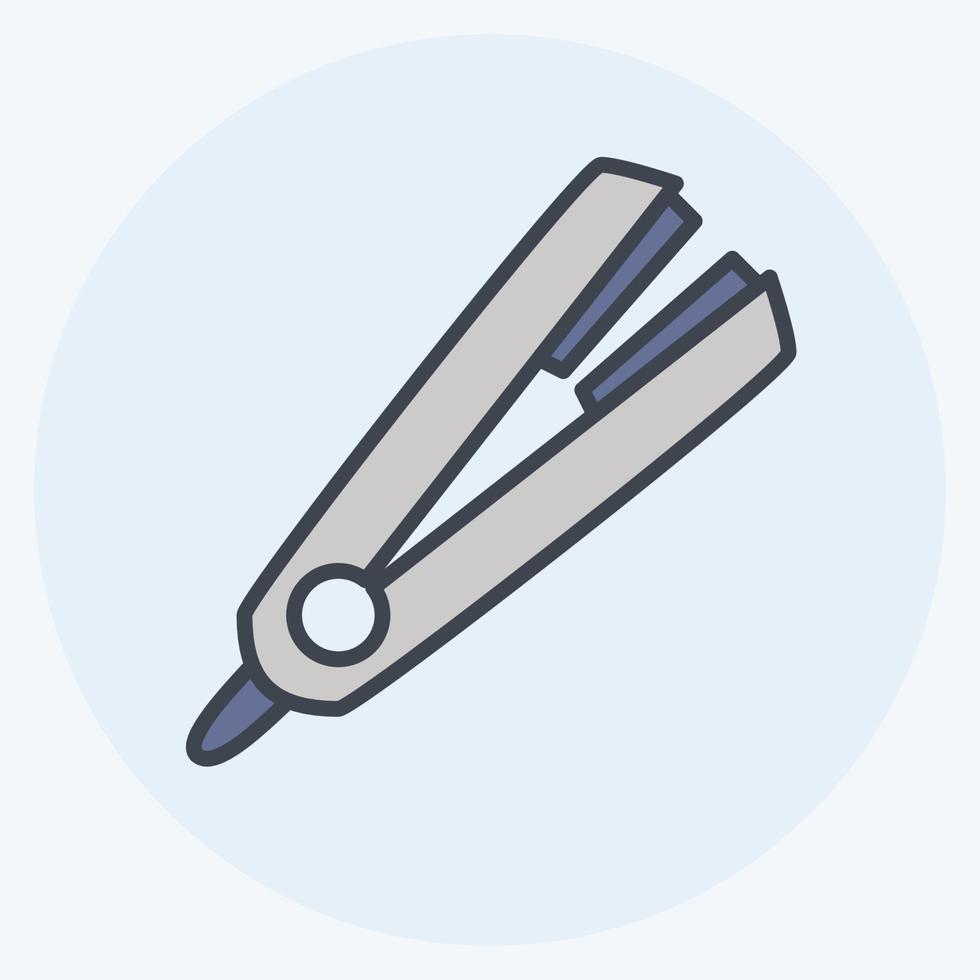 Icon Hair Straightener - Color Mate Style - Simple illustration,Editable stroke vector