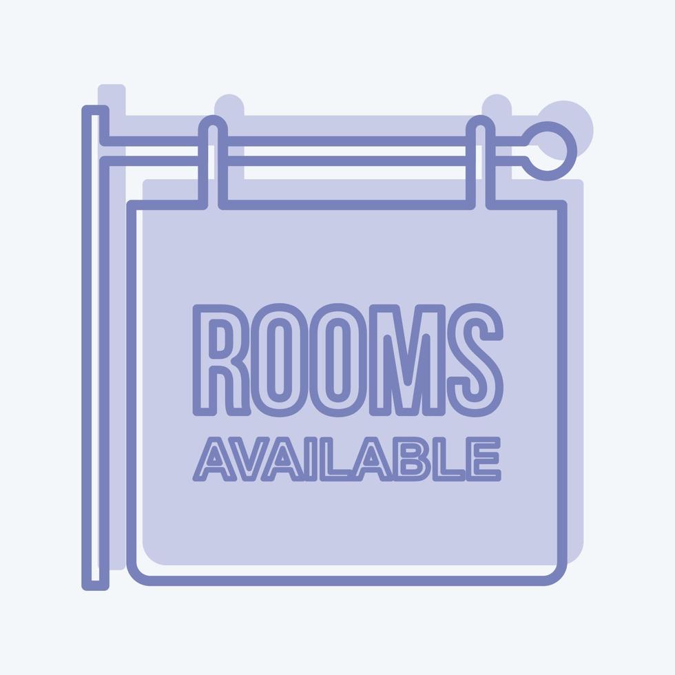 Icon Rooms - Two Tone Style - Simple illustration,Editable stroke vector