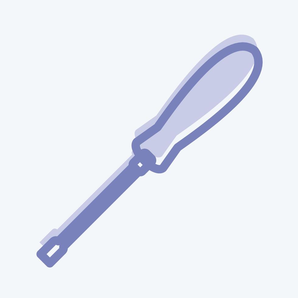 Icon Screw Driver - Two Tone Style - Simple illustration,Editable stroke vector