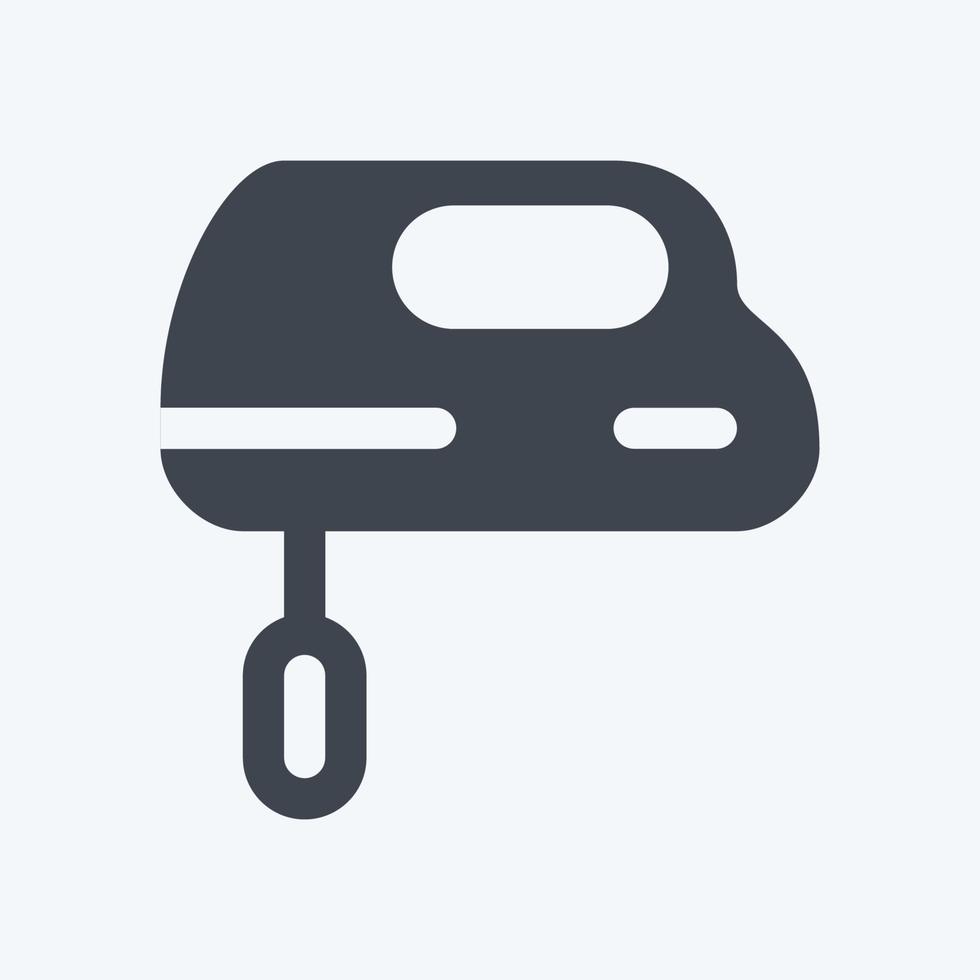 Icon Hand Mixer - Glyph Style - Simple illustration,Editable stroke vector