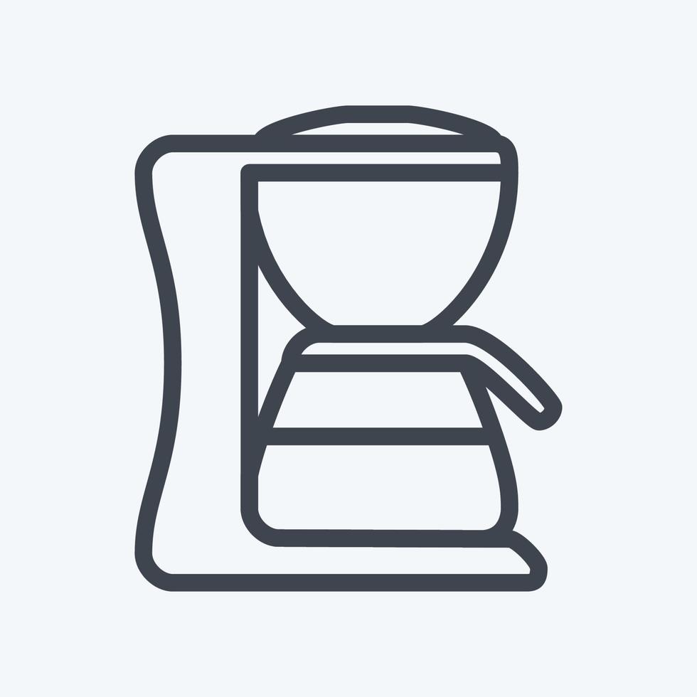 Icon Coffee Machine - Line Style - Simple illustration,Editable stroke vector