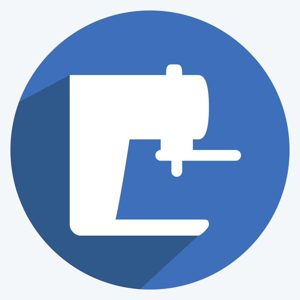 Icon Espresso Machine - Long Shadow Style - Simple illustration,Editable stroke vector