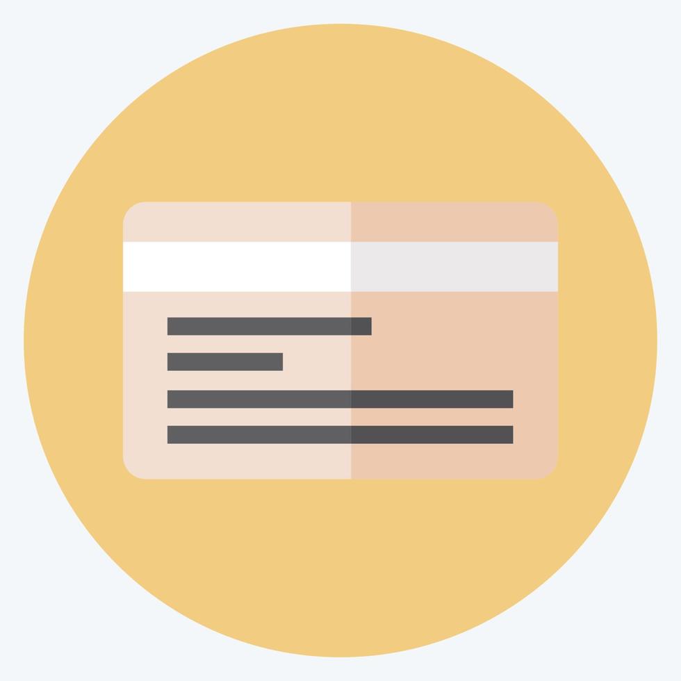 Icon Credit Card - Flat Style - Simple illustration,Editable stroke vector