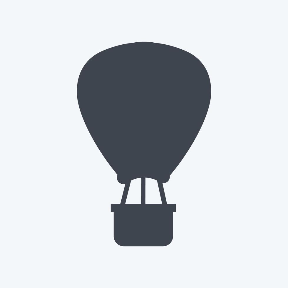 Icon Air Balloon - Glyph Style - Simple illustration,Editable stroke vector