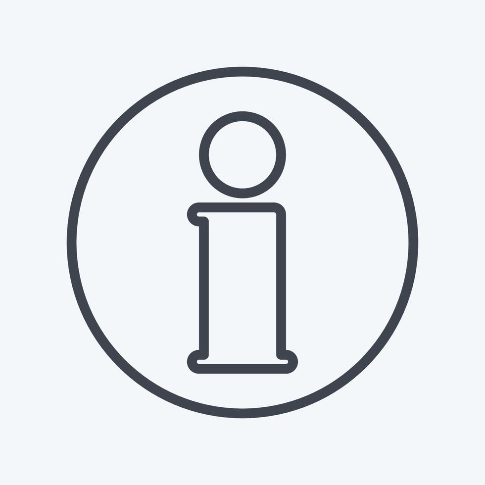 Icon Information - Line Style - Simple illustration,Editable stroke vector