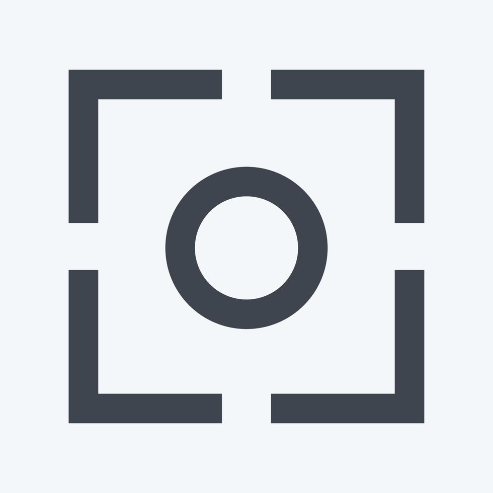 Icon Center Focus - Glyph Style - Simple illustration,Editable stroke vector