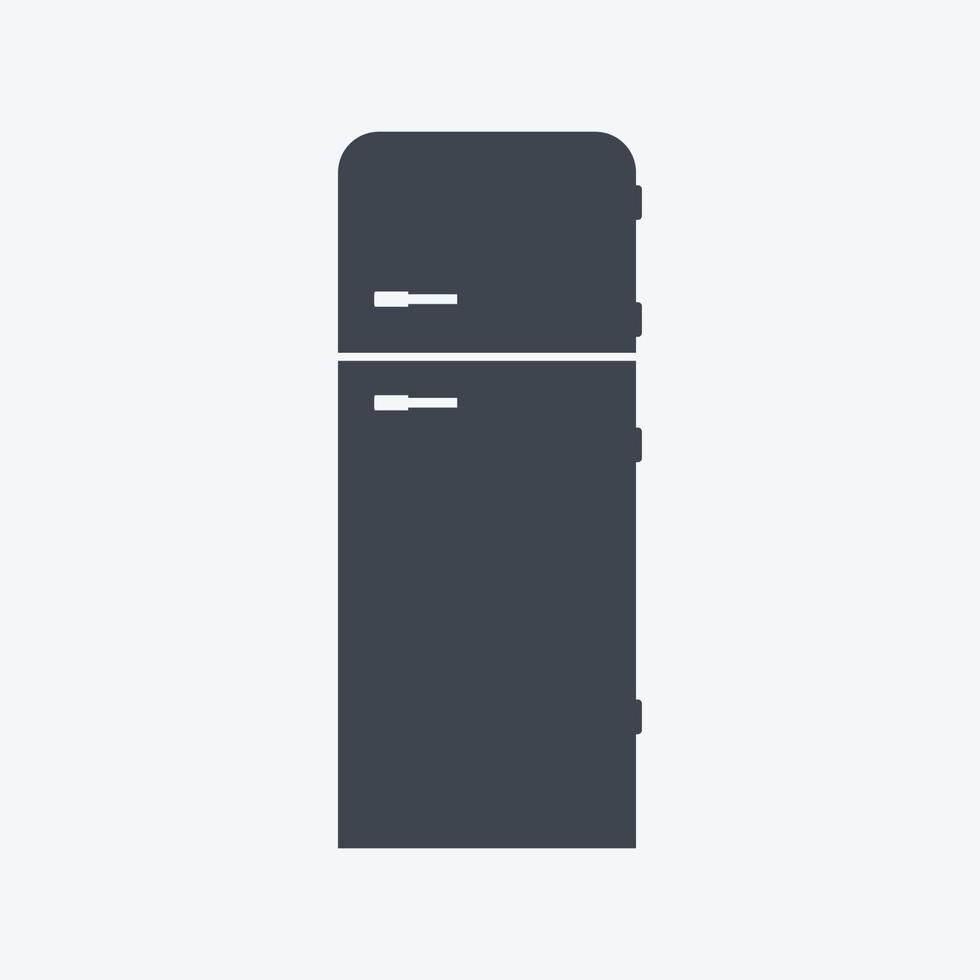 Icon Refrigerator - Glyph Style - Simple illustration,Editable stroke vector