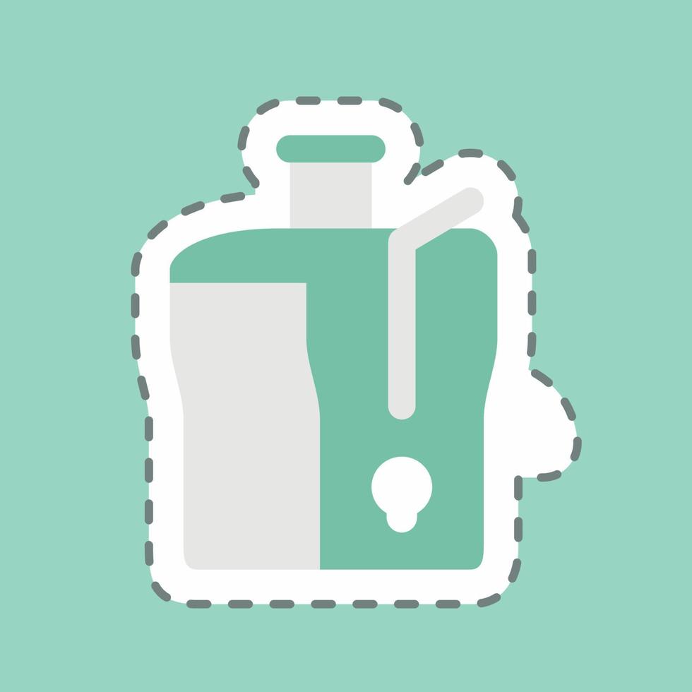 Sticker Juice Maker - Line Cut - Simple illustration,Editable stroke vector